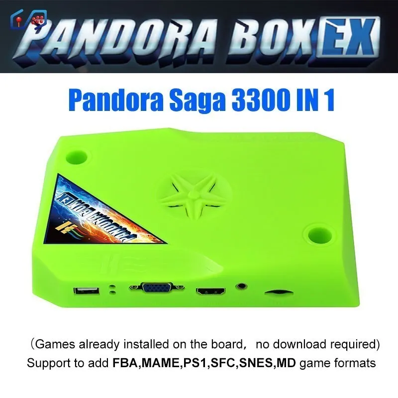 2021 JAMMA Version Arcade Pandora Saga EX 3300 In 1 FHD 1080p VGA Output High Score 3/4P Auto Save Bartop Pandora Cabinet NO CRT