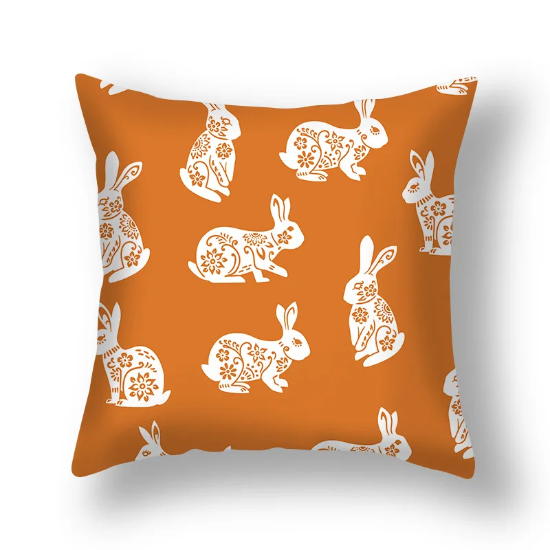 

Наволочка в виде кролика, зеленая, черная, оранжевая наволочка в виде кролика, декоративный чехол для домашнего дивана