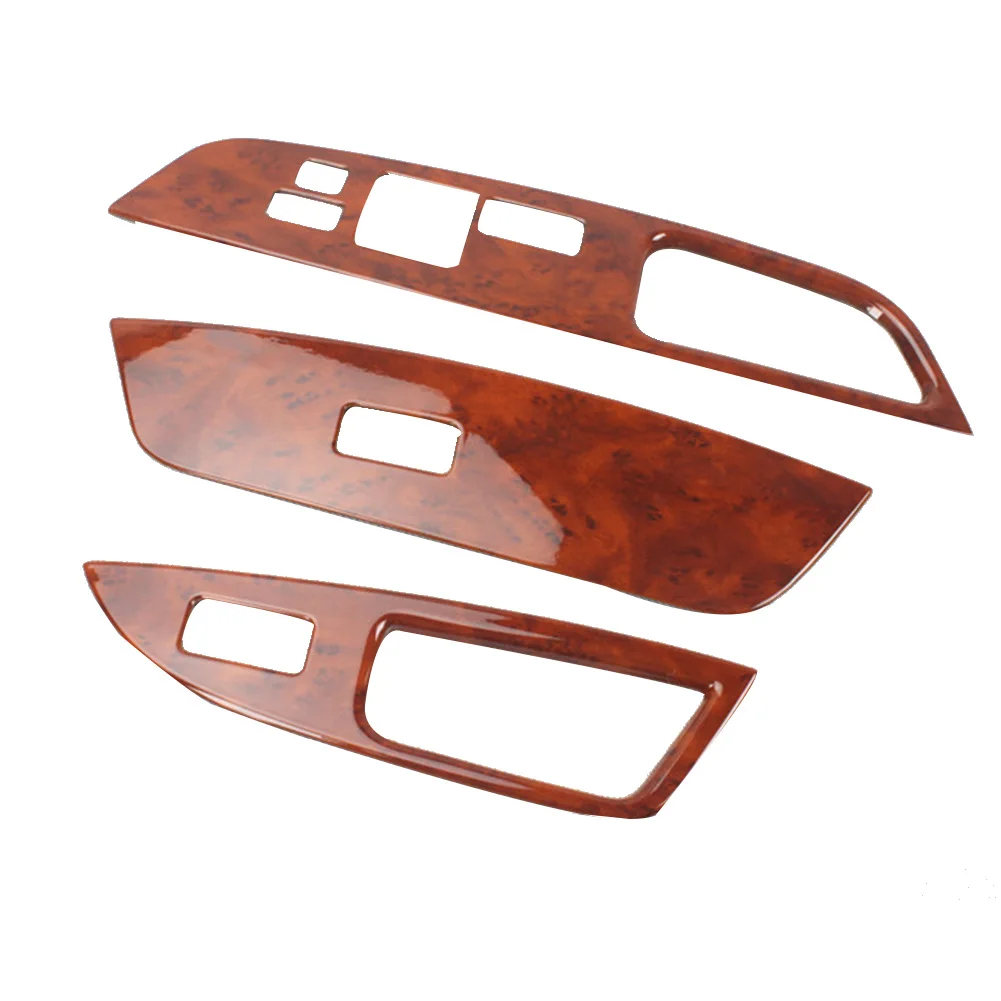 

3Pcs for Hyundai Veloster 2011-2017 Peach Wood Grain Window Lift Switch Button Panel Cover Trim Interior Decoration