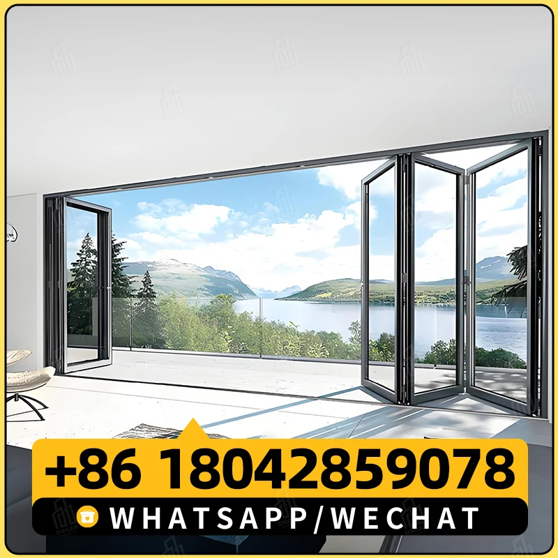 Высококачественная перегородка безрамное закаленное стекло складная дверь цена