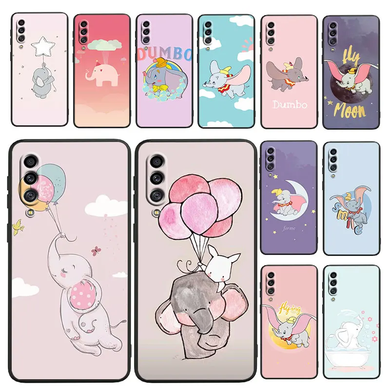 

Dumbo Flying Elephant Style Phone Case For Samsung Galaxy A73 A72 A71 A70 A53 A52 A51 A50 A42 A41 A40 A33 A32 A31 A30 A30S Black