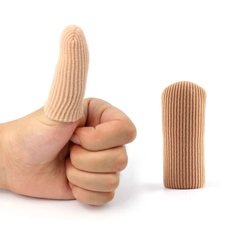 Description Picture 5 of item2Pieces Hallux Valgus Bunions Corns Foot Pain Relief Orthotics Fabric Silicone Toe Tube Cover Protector Finger Toes Separators