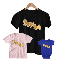 cute disney lady and the tramp t shirt simple kids short sleeve baby romper family matching unisex adult new comfortable