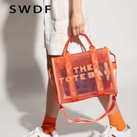 designer pvc transparent large handbags for women men brand big tote casual shoulder crossbody bag ladies fashion purses 2022