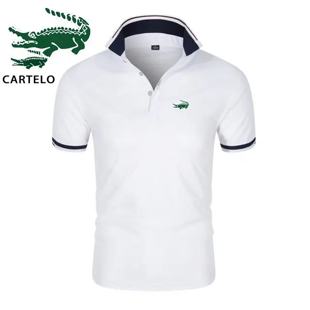 

CARTELO Embroidery New Wrinkle Resistant Active Polo Shirt Men's Summer Business Casual Breathable High Quality Men's Polo Shirt