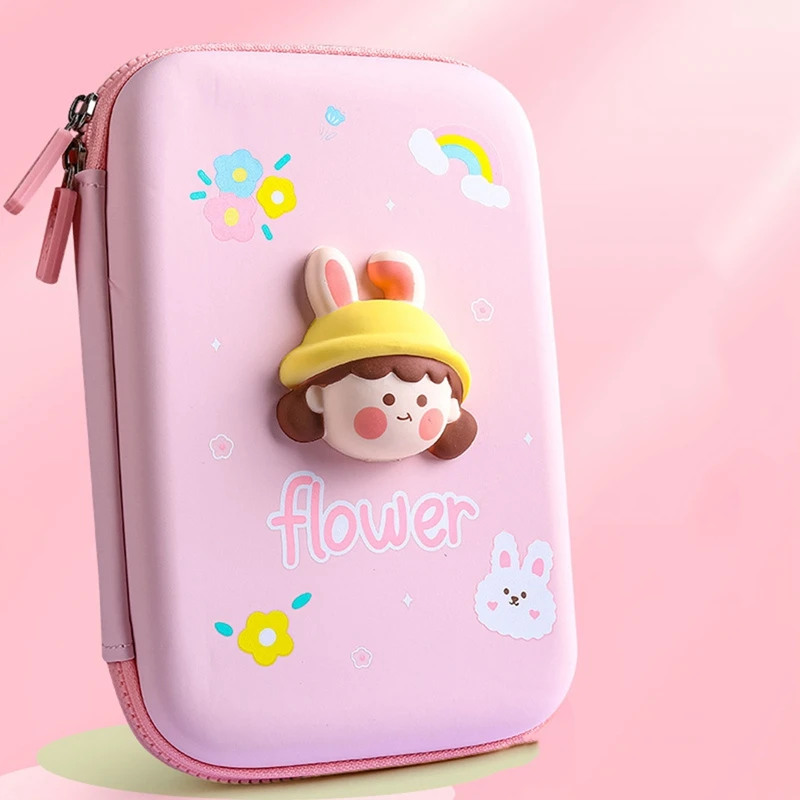 Girls Color Pencil Box Student Pen Case School Supplies Gifts Ipad Case