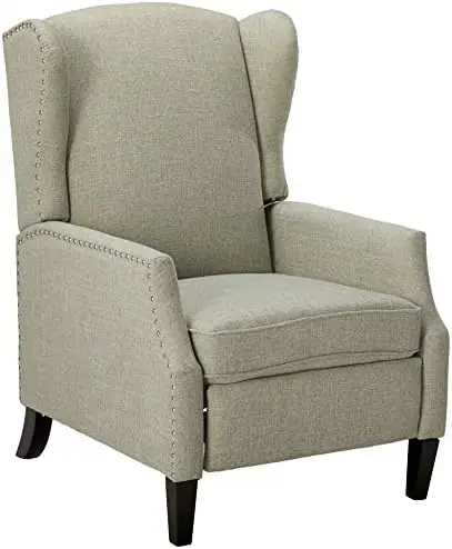 

Wingback Traditional Fabric Recliner (Deep Red)