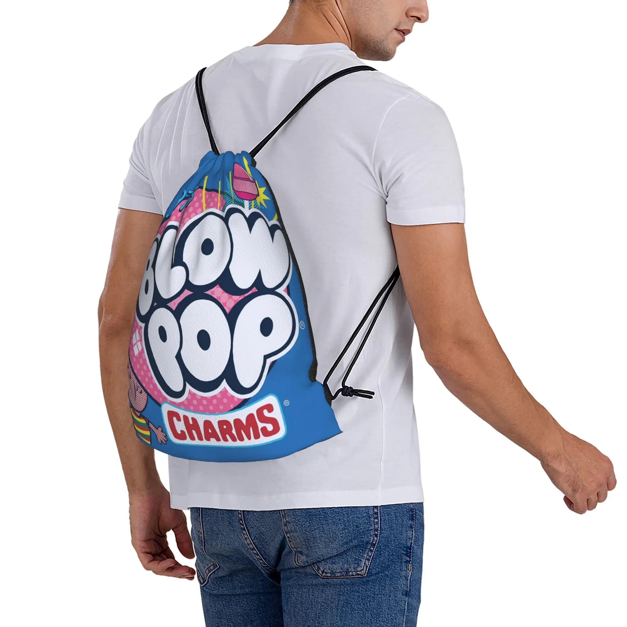 Спортивные рюкзаки tTootsie Pops Blow Pop в стиле ретро с комиксами, портативные, для путешествий, езды на велосипеде, спортзала, с завязками для хранения (art.: 3920d9d5d9063) - 3920d9d5d9063