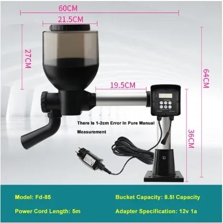 Уличный автоматический дозатор Jebao для рыбного пруда, 4 л, 5 л, 8 л