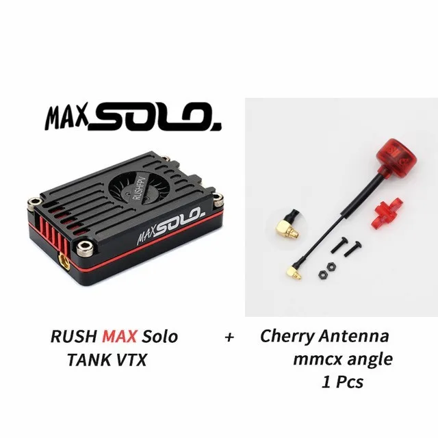 RUSH TANK MAX SOLO 5.8GHz 2.5W 48CH 2500mW VTX + Cherry Angle MMCX antenna