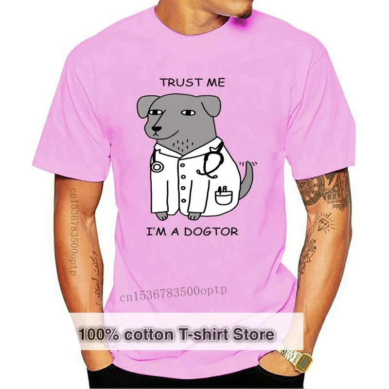 

Мужская летняя футболка с коротким рукавом New Trust Me I'm A Dogtor 2021