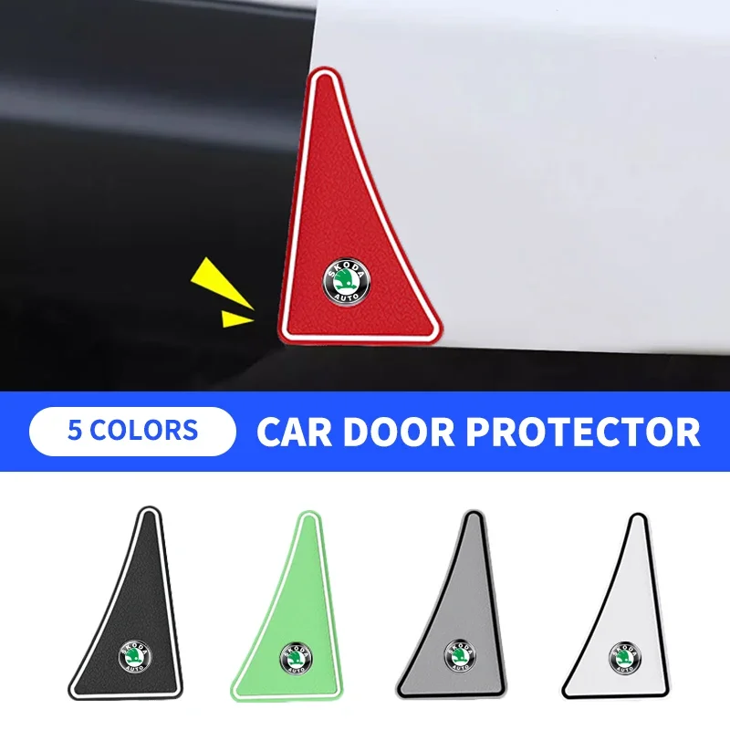 Угловая крышка двери автомобиля защитная наклейка от столкновений для Skoda Fabia Superb