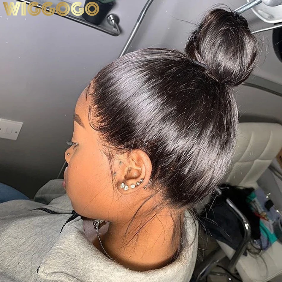 

Wiggogo Hd Transparent Lace Frontal Wig Human Hair 13X4 Bone Straight Lace Front Wigs Preplucked 360 Full Lace Human Hair Wig