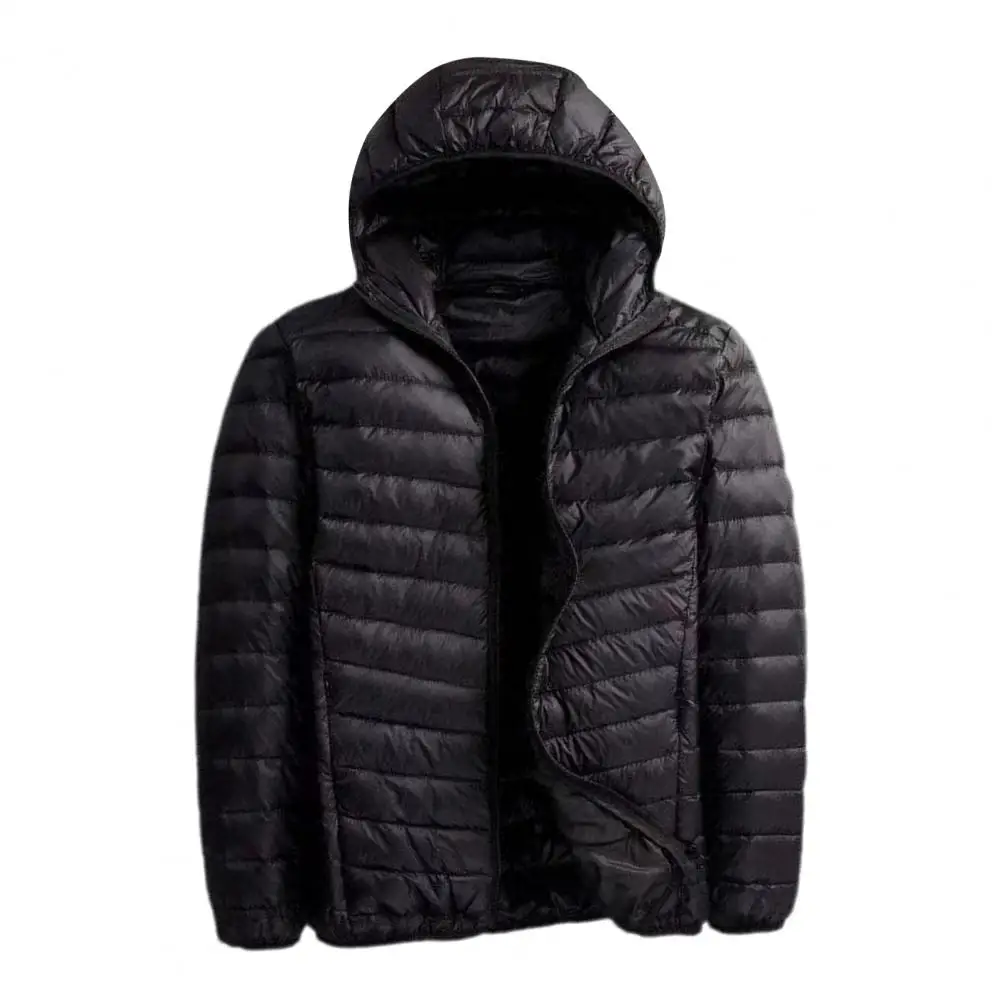 

Hooded Jacket Trendy Elastic Cuff Pockets Jacket Breathable Hooded Coat