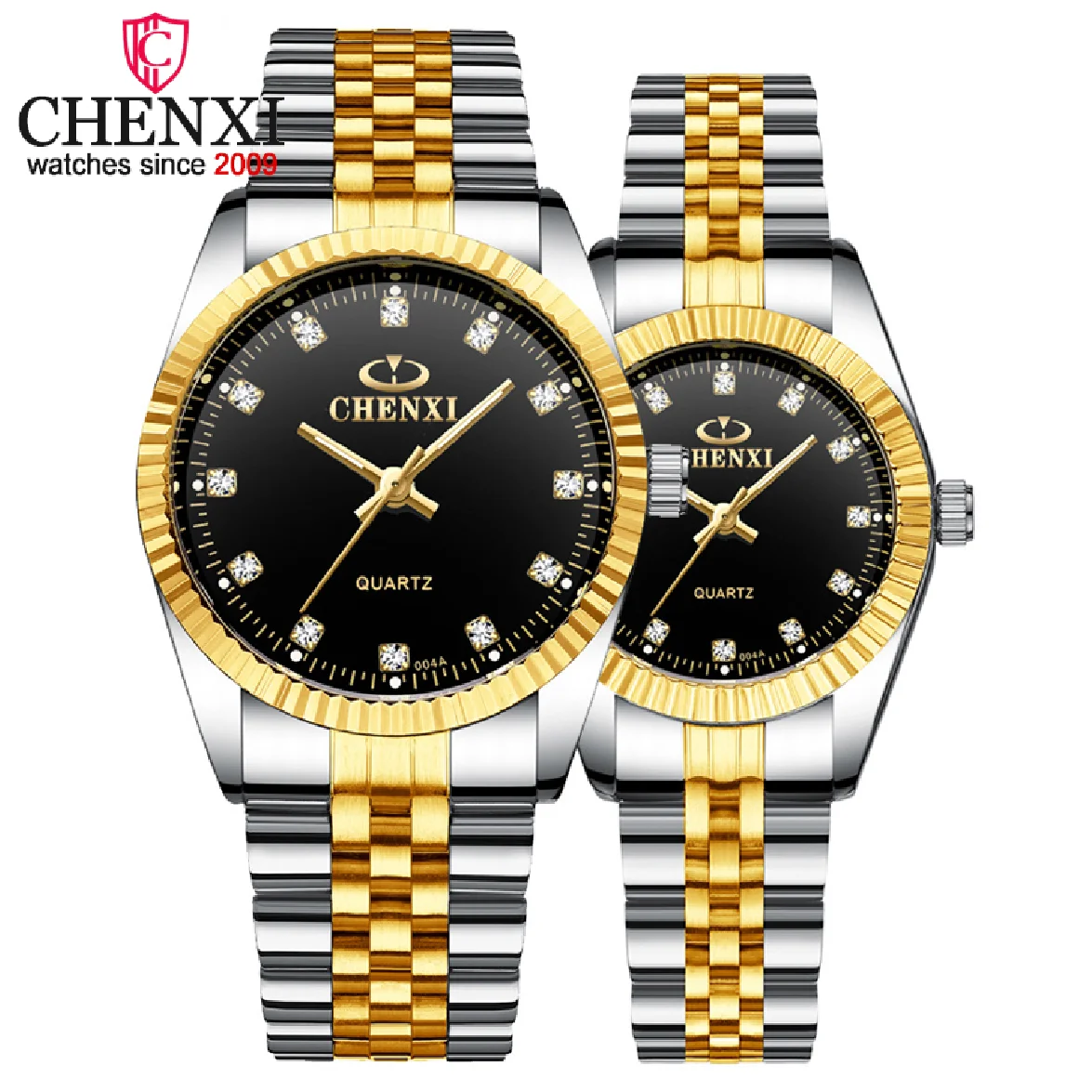 CHENXI Top Brand Lovers' Couples Quartz Men Watch Women Valentine Gift Clock Watches Ladies 30m Waterproof Wristwatches