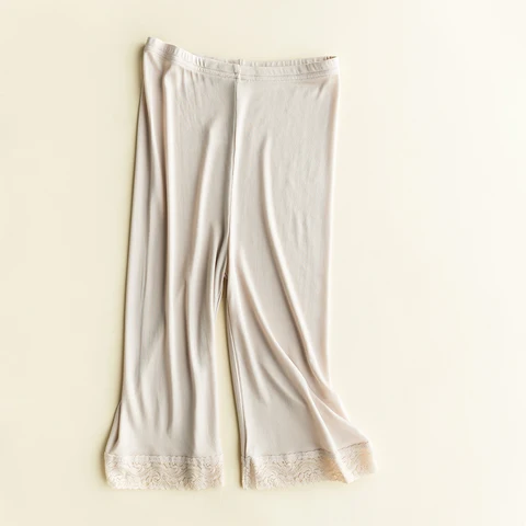 Высококачественные однотонные Пижамные брюки Leechee, женское нижнее белье из натурального шелка, удобные кружевные облегающие брюки, мягкая гладкая Ночная одежда