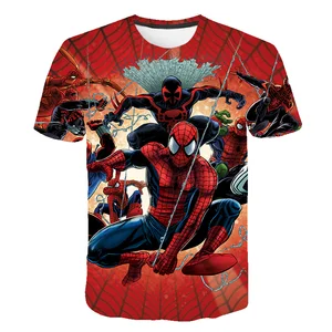 Kids Mαrvel- Spidermαn T-Shirts 3D Printiing Harajuku Casual Boys And Girls Short Sleeve Tops Tees in Pakistan