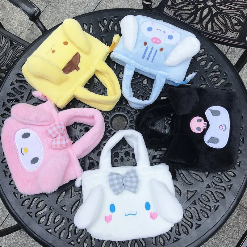 

Кошелек для монет Hello Kitty, плюшевая сумка через плечо, Симпатичные сумки корицы для женщин, Sanrio Kawaii, дизайнерская сумка