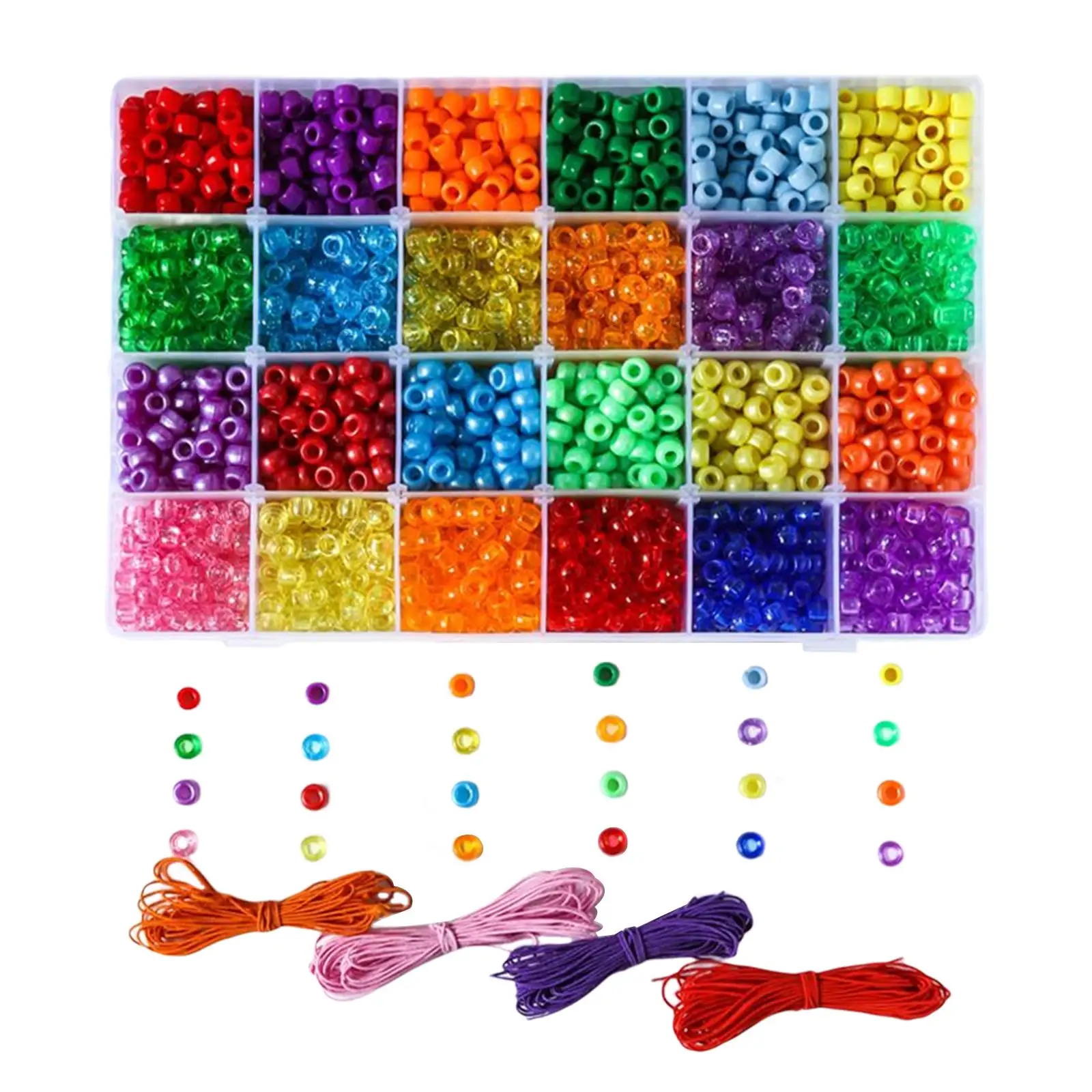 

Multi Colour Beads Set DIY for Bracelet Tool Set Craft Bead Handmade 9x6mm