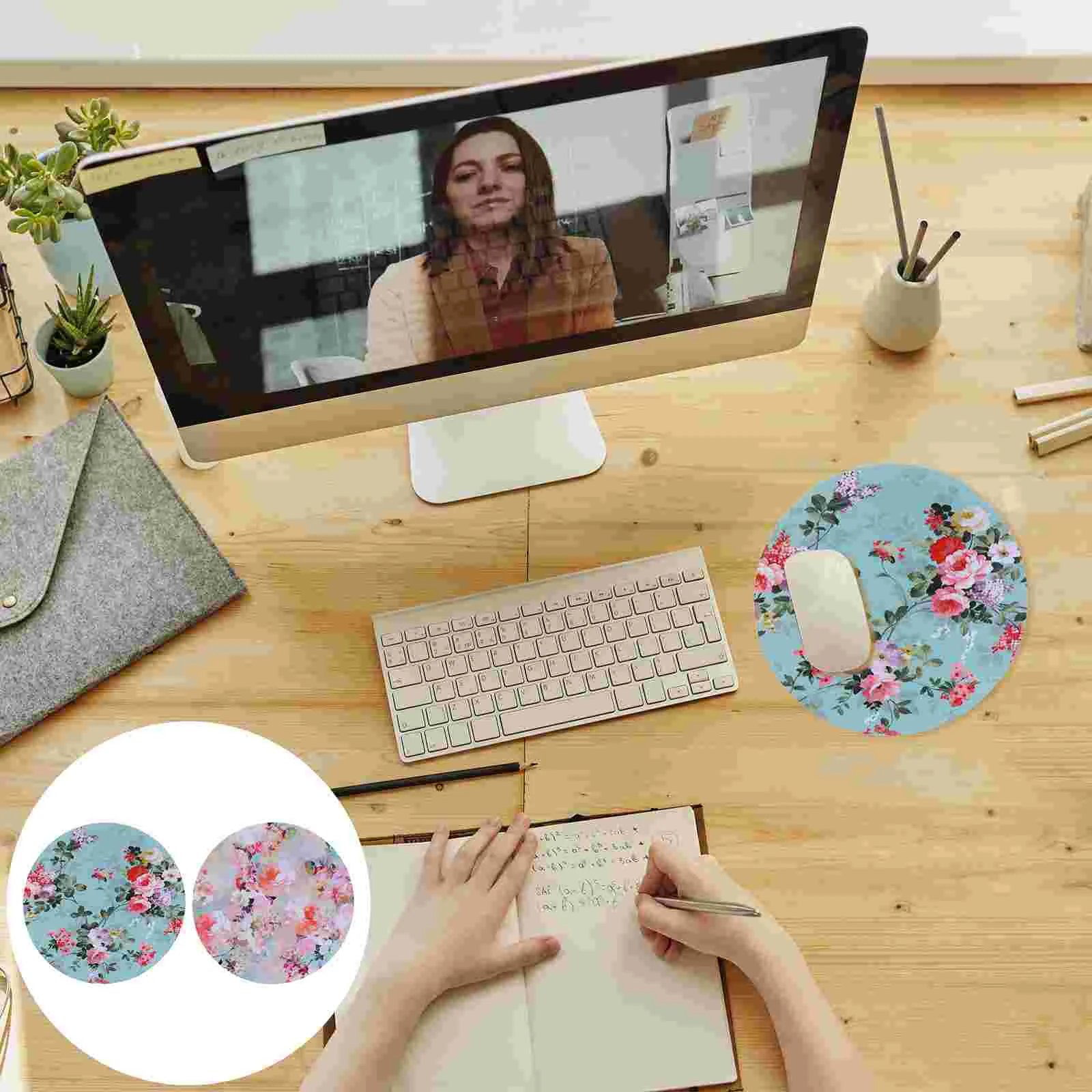 

Pad Mouse Desk Mat Rubber Laptop Office Supplies Writing Protector Computer Mousepad Non Anti Keyboard Desktop Circle