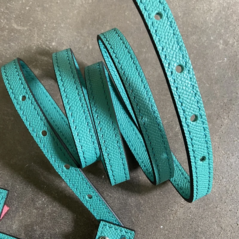 Transformation H bag Constace Slim diagonal bag strap first layer cowhide epsom elephant gray leather shoulder strap