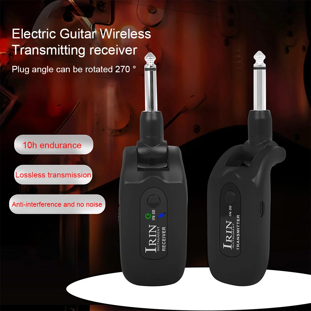 2pcs Professional Guitar Wireless Systems 2 4GHz Rechargeable 6 Channel Receiver for Guitars Parts Amplifier Keyboard