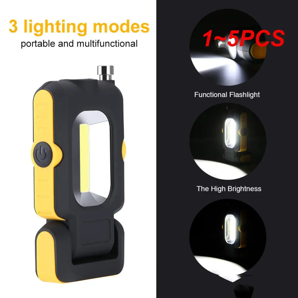 

1~5PCS Strong Magnet COB LED Flashlight 3 Modes Battery Operated Working Lamp Magnet Mini Lighting LED Lamp