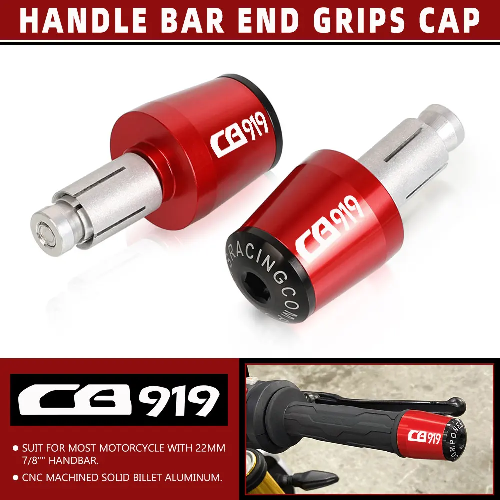 

For Honda CB919 CB 919 CB900F Hornet 2001-2008 2002 2003 2004 2005 2006 Motorcycle Handlebar Grips End Handle Bar Cap Ends Plug