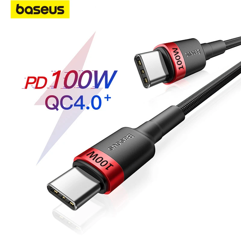 Baseus USB C to USB Type C Cable for MacBook Pro Quick Charge 3.0 100W PD Fast Charging for Samsung Xiaomi mi Charge Cable