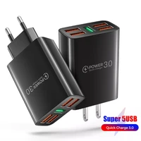 5 usb charger quick charge 3 0 4 0 ports fast charging wall adapter for iphone 12 11 x mi mix 4 48w mobile phone charger