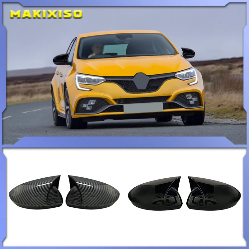 

Bat Style Mirror Cover For Renault Megane 4 2016 2020 Rearview Mirror Cover 2 Pieces Cover Glossy Black Car Shields Exterior