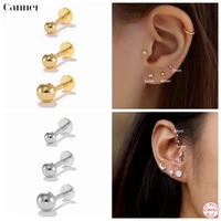 canner 1set 925 sterling silver balls labret piercing ring lip surgical cartilage tragus piercing earrings pircing body jewelry