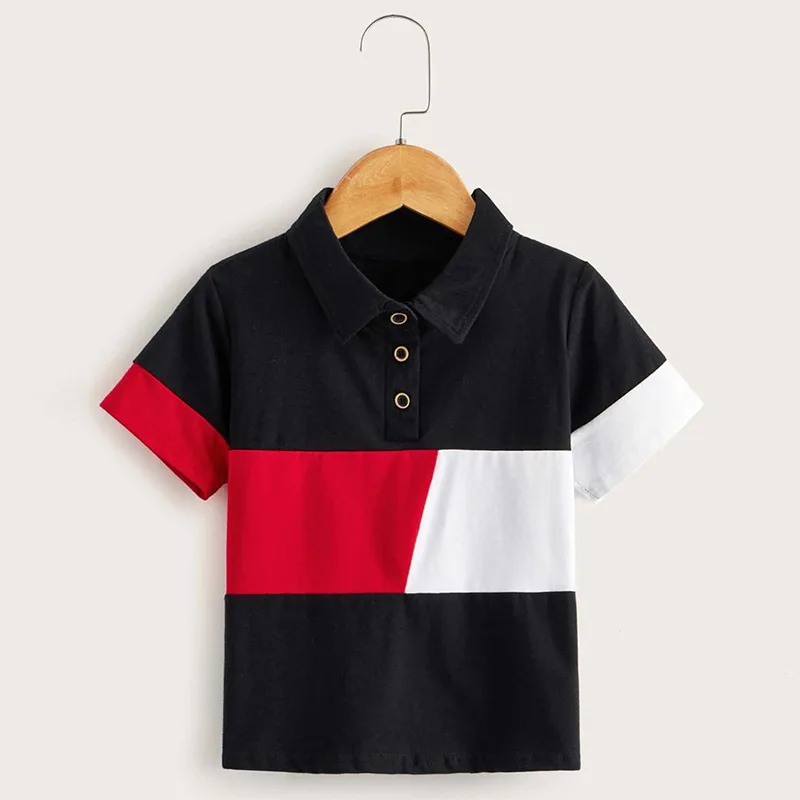 Enlarge Boys Polo Shirts Summer School Tees for Kids Toddler Outerwear Baby Designer Clothes Children Clothing Outfits 1-6years Poleras