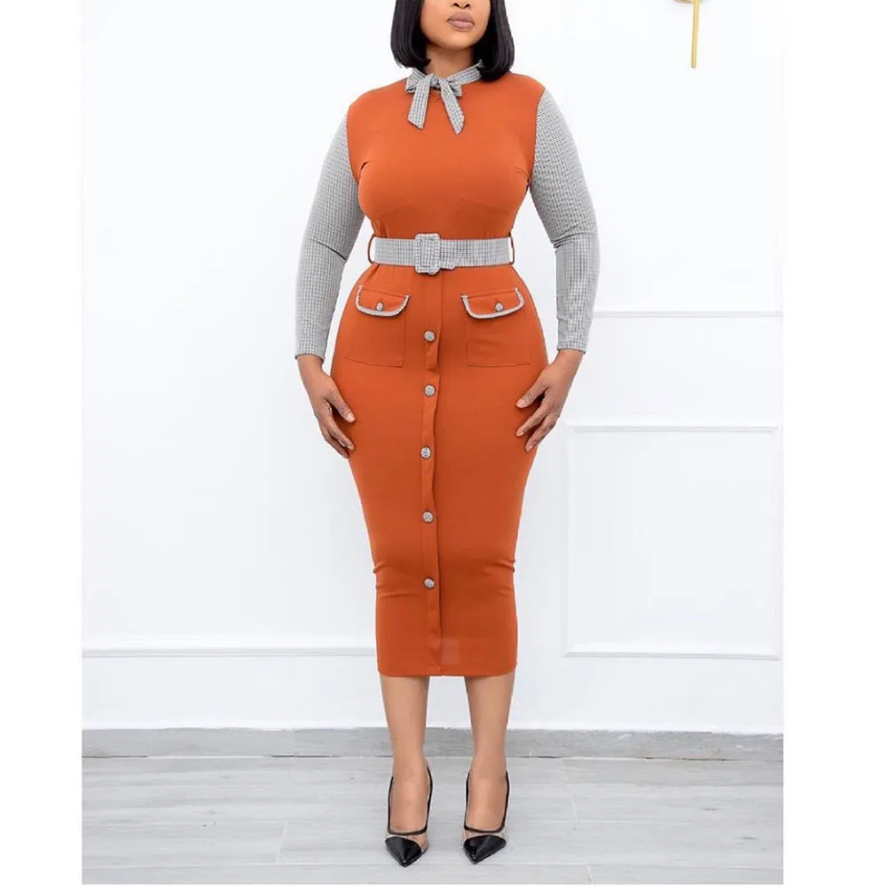 

Women's Dress Sexy Perspective Stitching Halter High Waist Slim Professional Wear Autumn Spring New Fashion Long Sleeve Dress
