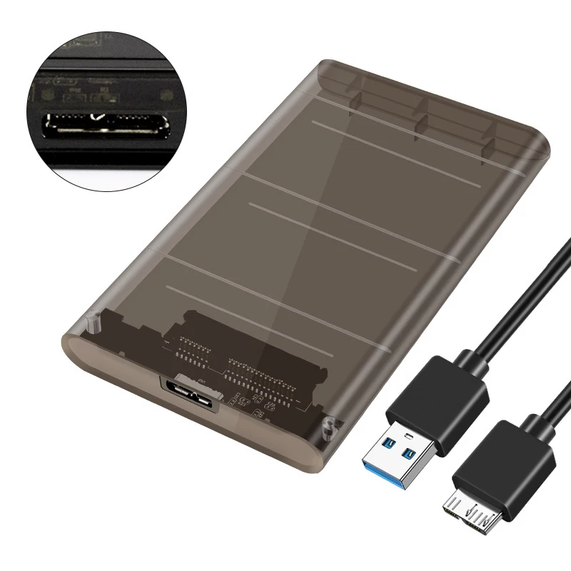 

USB3.0 HDD Enclosure Of 2.5" Hard Disk Case SSD SATA3 To USB Mobile HDD Case 5Gbps SSD Solid State Mechanical Hard Disk Case