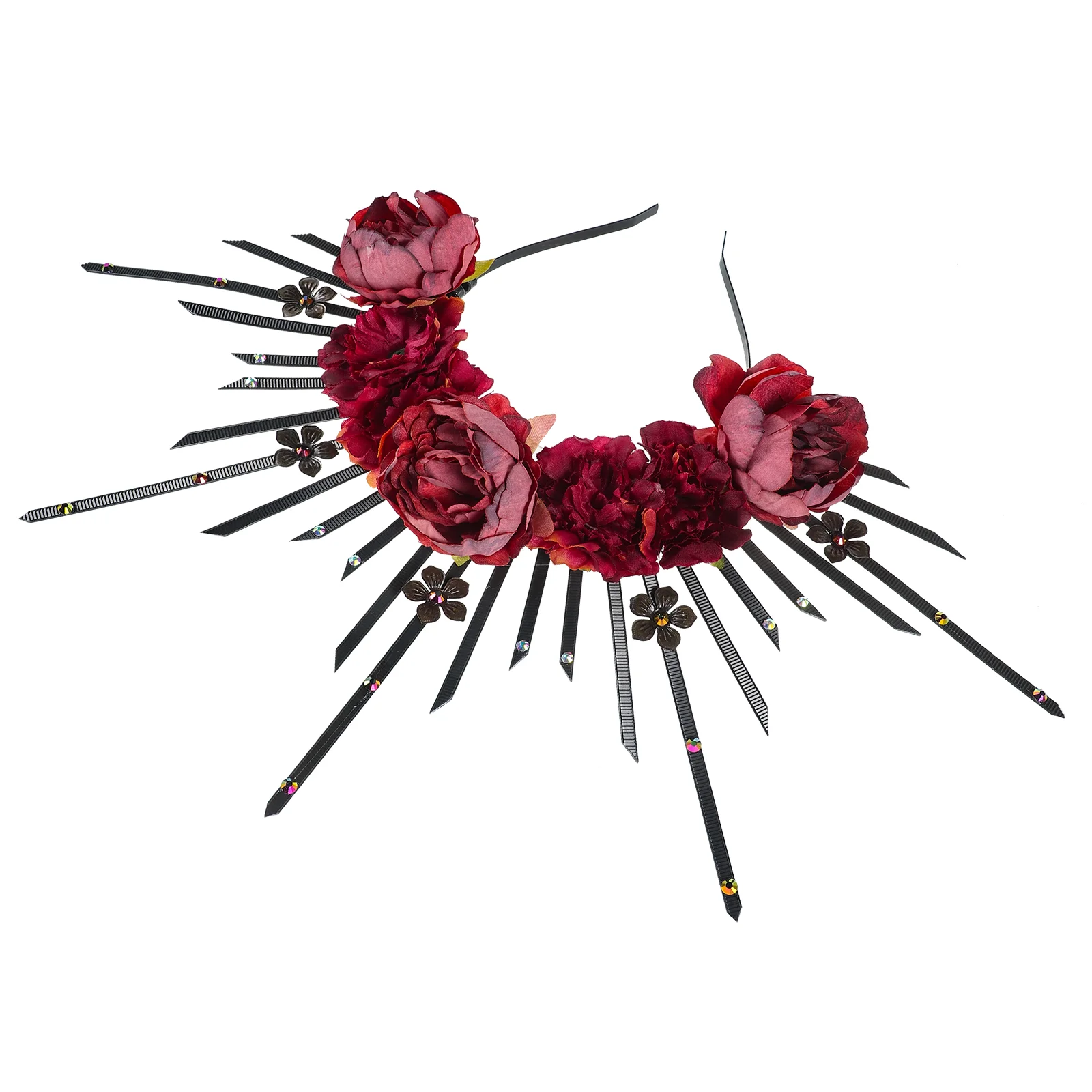 

Floral Hair Accessories Flower Women Cosplay Headband Gothic Halloween Party Hair Bands