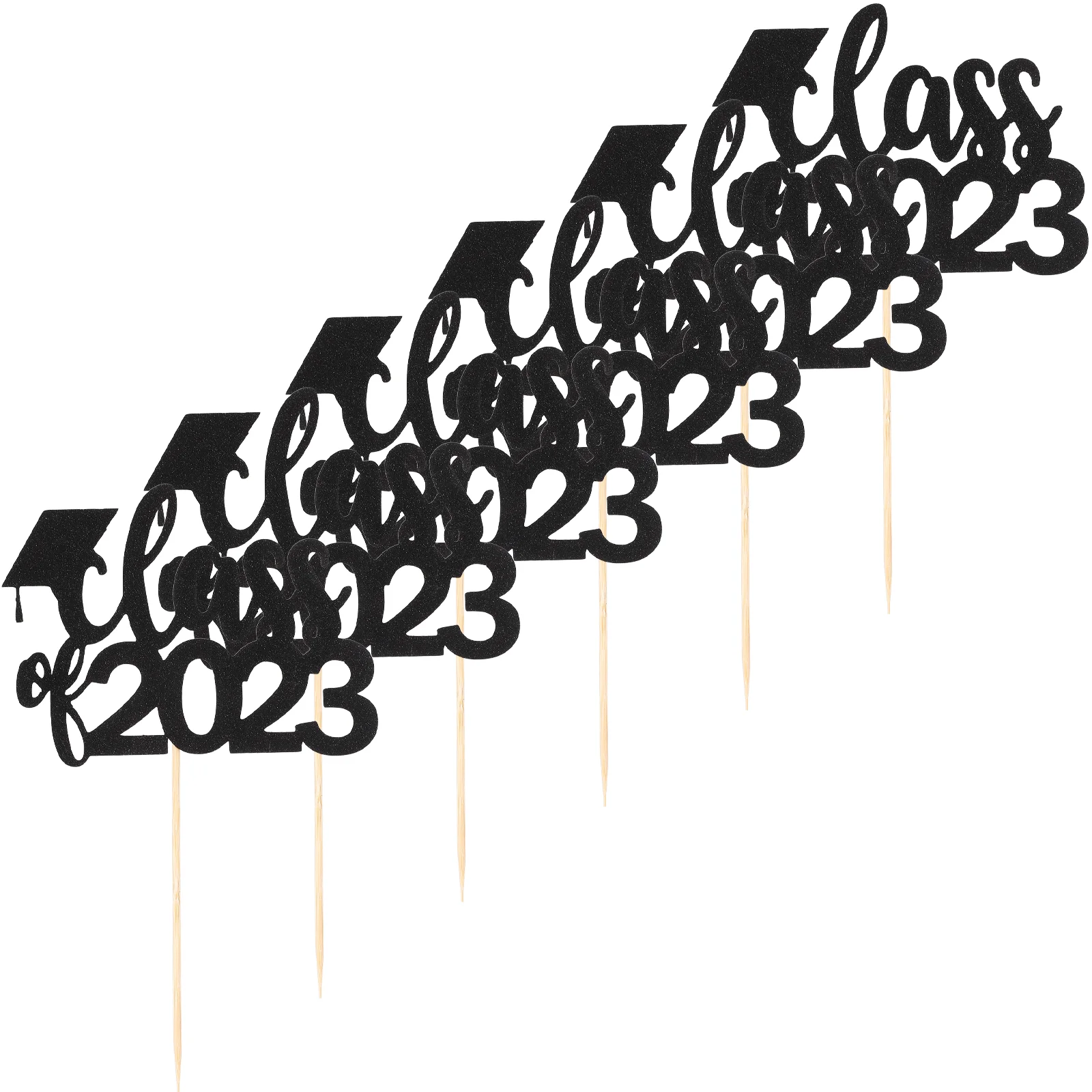 

Graduation Cupcake Toppers Picks Grad Decorationscongratsdessert Paper Pick Party Ornaments Decor Decors Hat Cupcakes