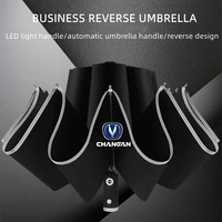 automatic umbrella with reflective reverse led light 10 ribs 3 folding for changan cs75 plus cs95 cs35 alsvin cs15 cs55 eado