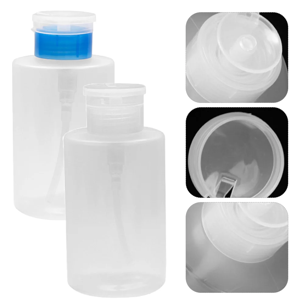 

Bottles Pump Empty Remover Bottle Dispenser Makeup Nail Liquid Down Push Refillablelockable Pumping Containerclean Cleaning