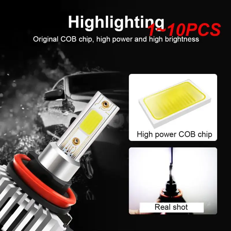 

1~10PCS Led Headlight Durable Universal H11 H8 H9 100w 26000lm Car Accessories Headlight Waterproof Superbright Cob Bulb