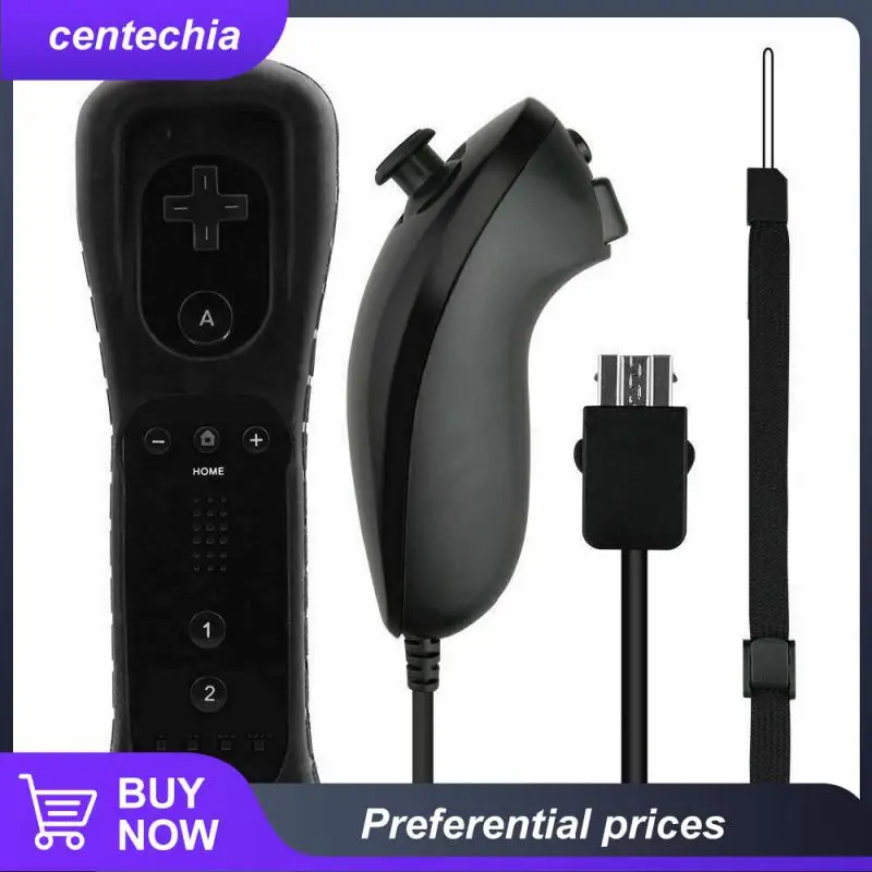 

Non-slip Wii Remote Flexibility Sensitivity Sixaxis Controler Wireless Built-in Loudspeaker For Wii 2-in-1 Controller