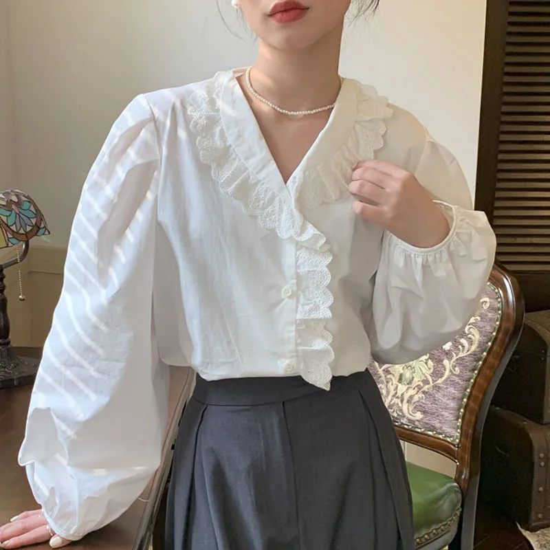 Gaganight женская рубашка Весна-Осень 2021 Новый Французский Ретро темпераментный