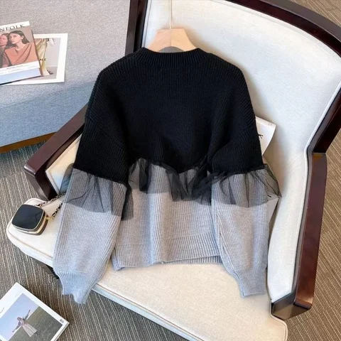 Neploe Оверсайз Свитер Полиэстер Женщины