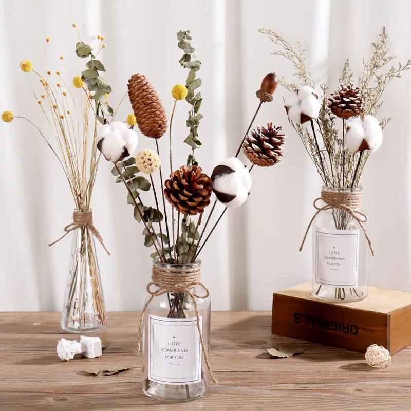

5PCS Natural Dried Plants Mini Pine Cone Nuts Acorn Fruit For DIY Home Wedding Decoration Christmas Tree