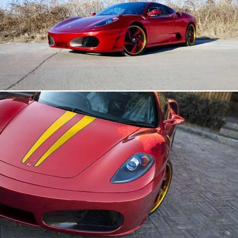 5-метровая красная пленка с электропокрытием наклейка Хромированная фотопленка