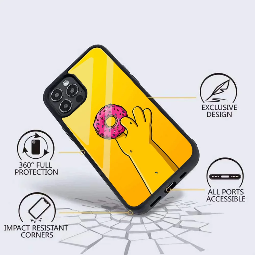 Забавный чехол для телефона с изображением Гомера S-SimpsonS магнитный IPhone 15 14 13 Pro Max 11