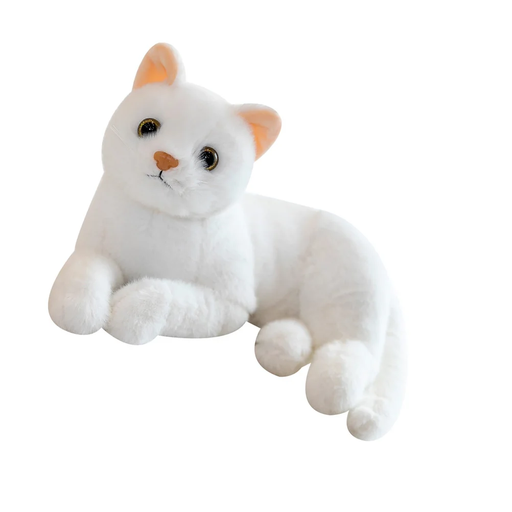 

Cat Plush Stuffed Toy Animalkids Toysanimals Pillow Kitten Soft Cute Realistic Small Simulation Fluffy Plaything Figurine