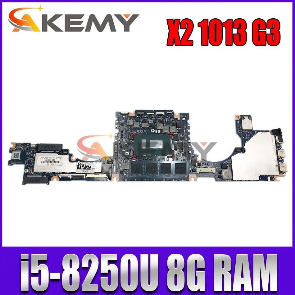 

DA0D99MBAI0 L31333-601 For HP Elite X2 1013 G3 Laptop Motherboard L31333-501 L31333-001 with i5-8250U CPU 8GB 100% test ok