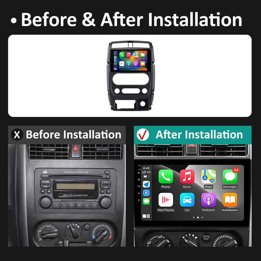 9-дюймовый DSP стерео Android OS WiFi для Suzuki Jimny 3 2005-2019 4G Автомобильный радиоприемник