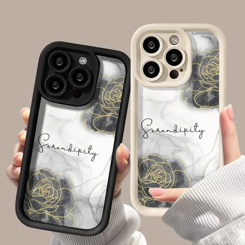 Liquid Silicon Phone Case For iPhone 13 Pro Max Funda 11 16 14 15 12 XS X XR 7 8 Plus SE 13promax Flower Carcasa Cover